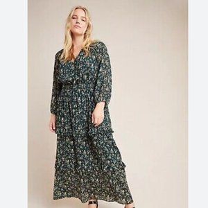Anthropologie Gabrielle Tiered Maxi Dress // Skies Are Blue // Sz 2x 005